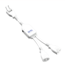 POLYWELL 寶利威爾 1 對 2 可轉向電源線組 PW15-T05-A085, 0.32m, 1個