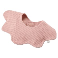 ku.ku duckbill 酷咕鴨 plus竹纖羅紋造型圍兜，柔軟親膚，吸水性強，多色可選, 自然粉, 1入, 1件