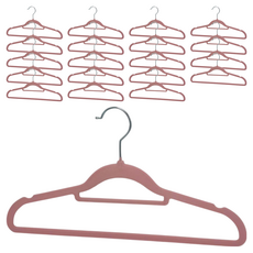 小麥購物 植絨衣架 基礎款 C353 67g, 粉紅色