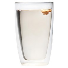 Chikao glass 奇高 耐熱綠茶雙層杯 380ml, 透明色, 1個