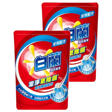 白蘭 超濃縮洗衣精 強效潔凈除蟎配方 補充包, 1.6kg, 2包