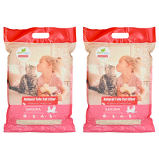 ECO Clean 天然草本輕質型豆腐貓砂, 2.8kg, 2包, 櫻花