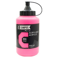 CAMPUS 康普思 壓克力顏料 N131761 654 螢光粉紅, 500ml, 1色