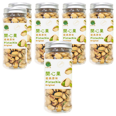 珍實大地 經典原味開心果, 210g, 無添加防腐劑及漂白劑, 6瓶