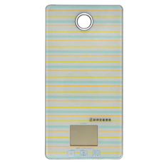 dretec 玻璃廚房料理電子秤 線條 最大2kg秤重 99分59秒計時功能 超薄輕巧設計, KS-261BL, 1個