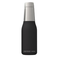 asobu 不鏽鋼繽紛雙層保溫瓶, 1個, 時尚黑, 600ml