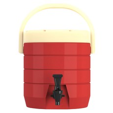 WORTH IT 渥思 不鏽鋼內膽保溫茶桶 WT310-13-R 塑料外殼 PP及聚丙烯 台灣製造, 櫻桃紅, 13L, 1個