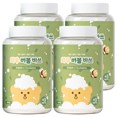 Aguard 泡泡入浴粉 尤加利葉香, 4罐, 400g