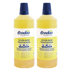 ecodoo 地板傢俱黑皂清潔劑, 1L, 2瓶