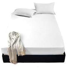 寢室安居 護理級防潑水防塵防汙床包式保潔墊 + 保潔枕套 2個 台灣製