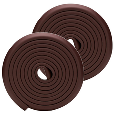 生活King D型中空門窗密封條, 適合門縫寬度4-6mm以內, 棕色, 2組