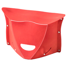 卡片式折疊椅 PP塑料 檸檬黃/北歐綠/深海藍 折疊後薄至0.5cm, 彩霞紅, 1組