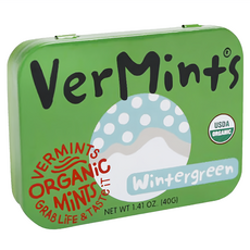 VERMINTS 美國有機薄荷糖 有機認證 純素友好 天然成分 環保包裝, 40g, 1盒