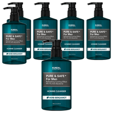 KUNDAL 昆黛爾 清爽型男性護理液 佛手柑香, 300ml, 6瓶