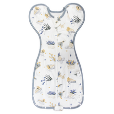 OhBabyLying 春秋薄款 開釦袖成長包巾 - XS碼，100%棉, 白底鬱金香