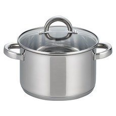 ELO Opal 不銹鋼高身湯鍋 24CM 18/10 (316) 優質不銹鋼打造 耐酸鹼抗腐蝕, 銀色, 1個