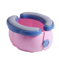 愛北鼻 兒童攜帶式摺疊馬桶 軟墊南瓜造型，附收納袋+垃圾袋20個，粉色