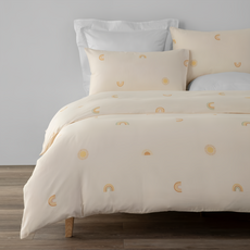 HOLA 和樂家居 艾禮思防蟎抗菌200織雙層紗純棉兒童床包, 彩虹天空, 1件