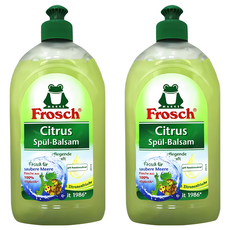 Frosch 德國小綠蛙 柑橘洗碗精，植物清潔成分 強效清潔污垢, 500ml, 2瓶