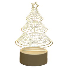 3D造型小夜燈 聖誕樹, 壓克力材質