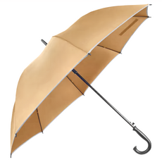 boy 全玻纖反光抗風直骨傘, 卡其色