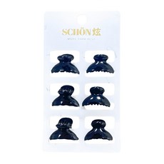 SCHÖN 小怪手夾組a-黑 髮飾配件, 1入