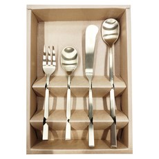 NICOTT 304不銹鋼甜點餐具4件套 - 香檳金色, 湯匙 + 叉子 + 奶油刀 + 長匙, 香檳金, 1盒