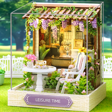 CUTE ROOM 智趣屋 DIY 手作袖珍屋 附防塵罩 QT087,邂逅午茶,1組