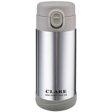 CLARE 316陶瓷彈跳保溫杯 CL-374235-1, 銀色, 350ml, 1個