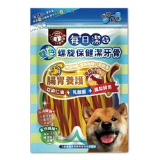 JOY FOOD 喜樂寵宴 每日潔 雙色螺旋保健潔牙骨 腸胃養護, 1包, 草飼牛 + 起司口味, 300g