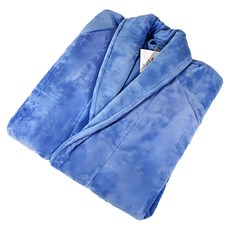 LIFE 來福牌 嫻雅素色浴袍 RS0103, 藍色, 1件