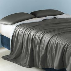 J-bedtime 床寢時光 天絲x石墨烯涼爽涼被 穩重灰 涼感透氣四季被, 1入, 5 x 6.5尺