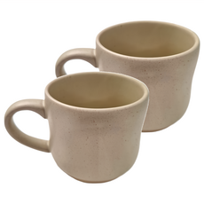 JUST HOME 圓潤手感陶瓷馬克杯2入組, 白色, 1組