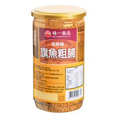 味一食品 古早味旗魚粗脯 台灣製造 鹹甜適中, 300g, 1罐