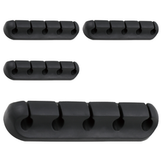 Tamsaa 5格線材整理集線器, 2入, 黑色, 4個