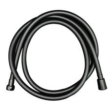 bathtem 淋浴軟管, 耐用PVC材質製成, 360°旋轉, 1.5m, 黑色