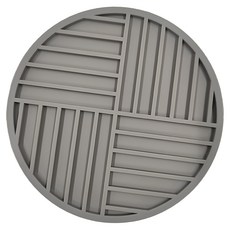 KOUJI叩吉好物 矽膠隔熱墊 S05 16cm 5入組, 奶奶灰, 1組