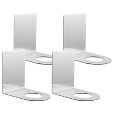 壁掛式沐浴乳掛架 不鏽鋼材質 承重約2KG, 3.3cm, 銀色, 4個