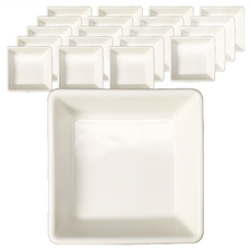 大同磁器 方形調味碟 陶瓷小碟 醬料碟 醋碟 適用於家庭、餐廳、飯店, 20個, 白色