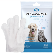 寵物清潔手套 6支, 1包, 單一顏色