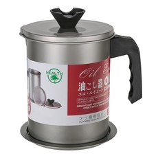 大容量儲油濾油壺 附底座 + 濾網 304細密過濾網層, 1.7L, 1個