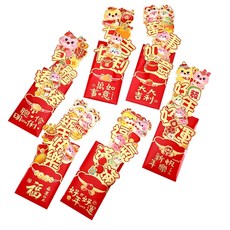bebehome 好運連連立體抽拉式創意紅包袋 9x17公分, 6個