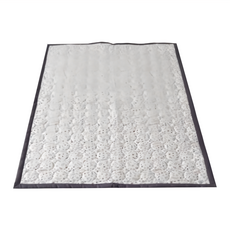 ahtty blanc 兒童棉質防滑睡墊 可可/白色刺蝟/灰色刺蝟/粉色挪威森林/灰色挪威森林, 150*100cm, 白底兔子款, 1個