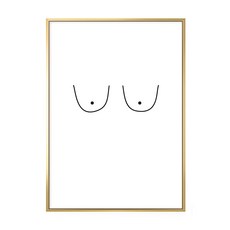 菠蘿選畫所 No bra!No.2, 42 x 59.4cm, 金框