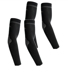 PORA BELLA 中性款 運動防曬冰絲涼感高彈吸濕速乾袖套 UVS014, 2組, 黑條