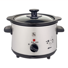 cook power 鍋寶 電燉鍋 1.5L, 環繞式均勻加熱, 低功率節能, 保溫功能, 分離式陶瓷內鍋, 透明強化玻璃鍋蓋, SE-1050-D