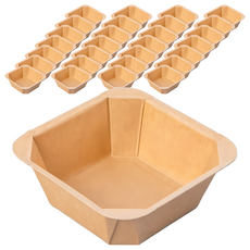 禾啟 牛皮紙正方形八角盒750ml - 外帶餐盒首選, 50個, 6組