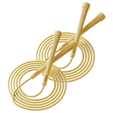 MICHAEL FITNESS 麥克健身 鋼絲跳繩 2個, 75g, 4.5mm加粗繩體, PVC環保材質, 100 x 120 x 40, 蝶黃