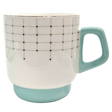 Caldo 卡朵生活 北歐馬克杯 350ML 陶瓷描金, 白色, 1個