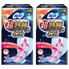 SOFY 蘇菲 彈力貼身超熟睡 衛生棉, 42cm, 10片, 2包